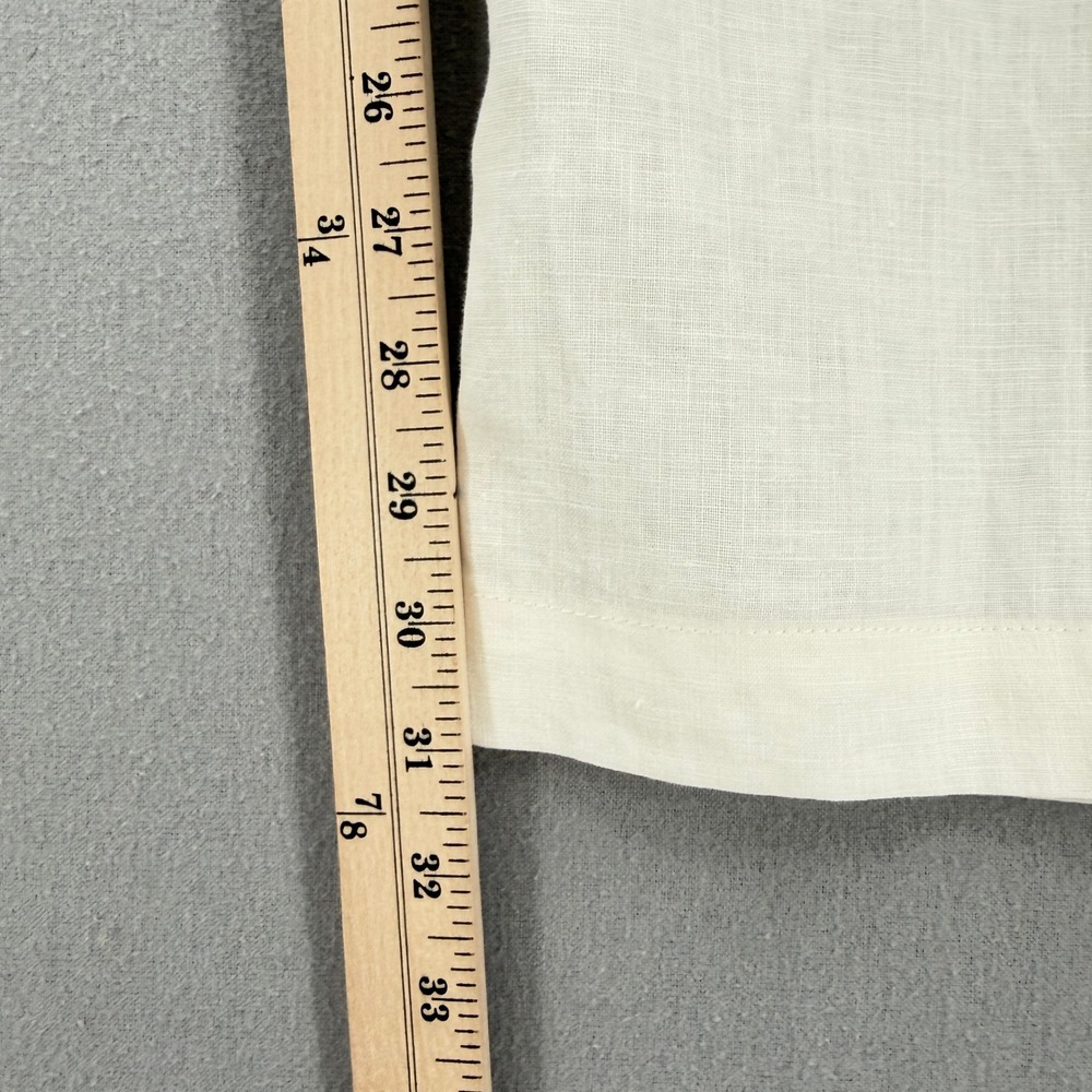ENZA COSTA Linen Resort Pants Women XL Undyed Off White Wide Leg Drawstring - Picture 16 of 16